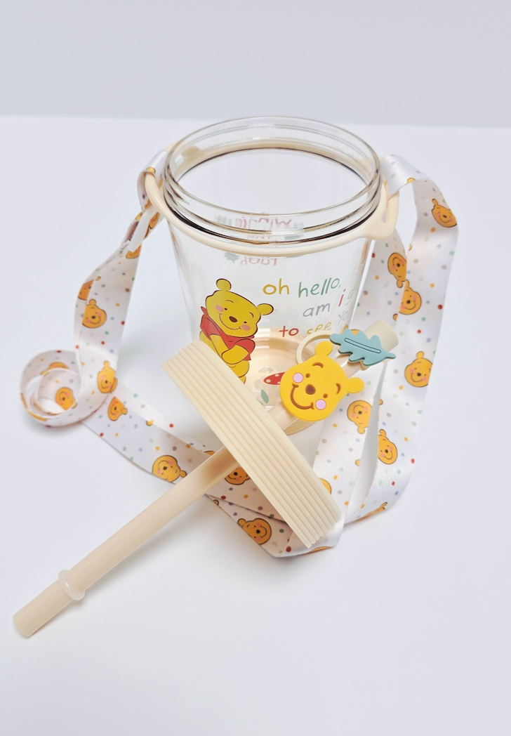 Winnie the Pooh Plastic Tumbler w/ Lanyard