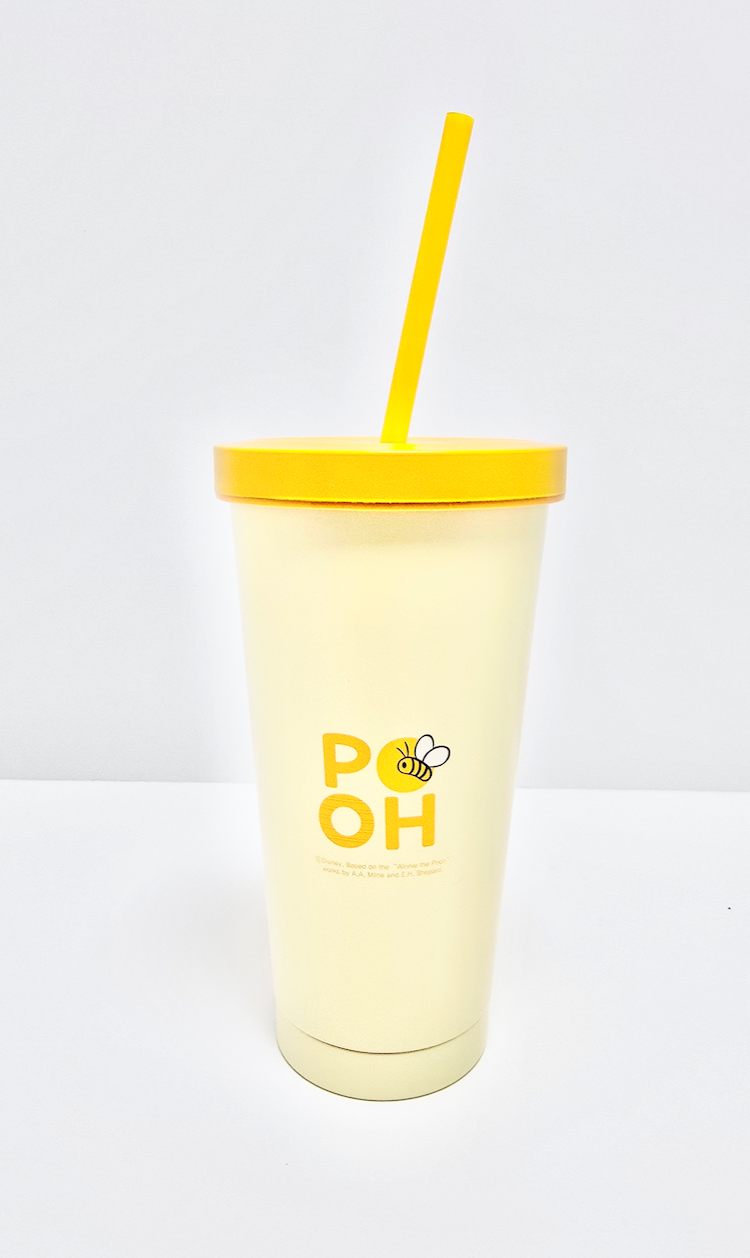 Winnie the Pooh Stainless Steel Tumbler w/ Straw